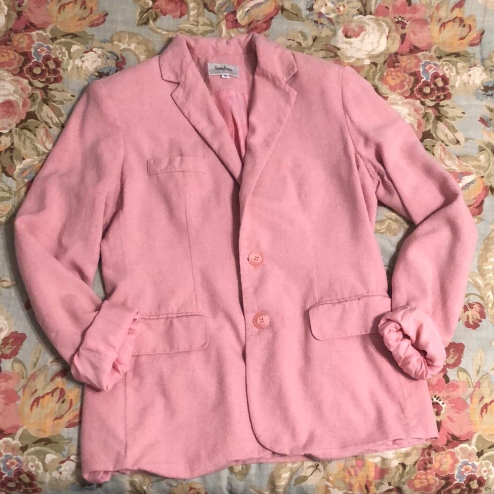 Vintage Pink linen Neiman Marcus Blazer